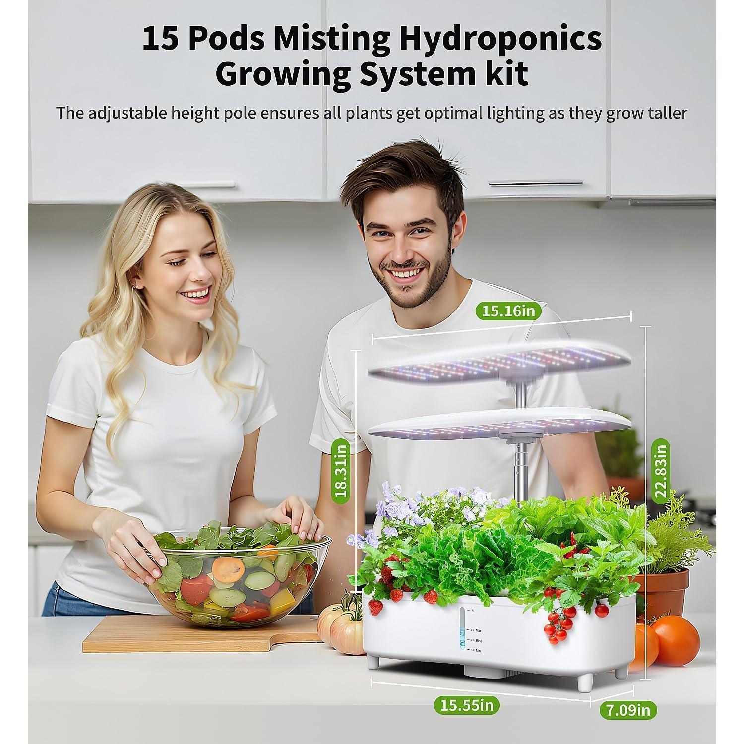 Kit de Cultivo Hidropónico Xlapo 15 Cápsulas 5L Luz 48W