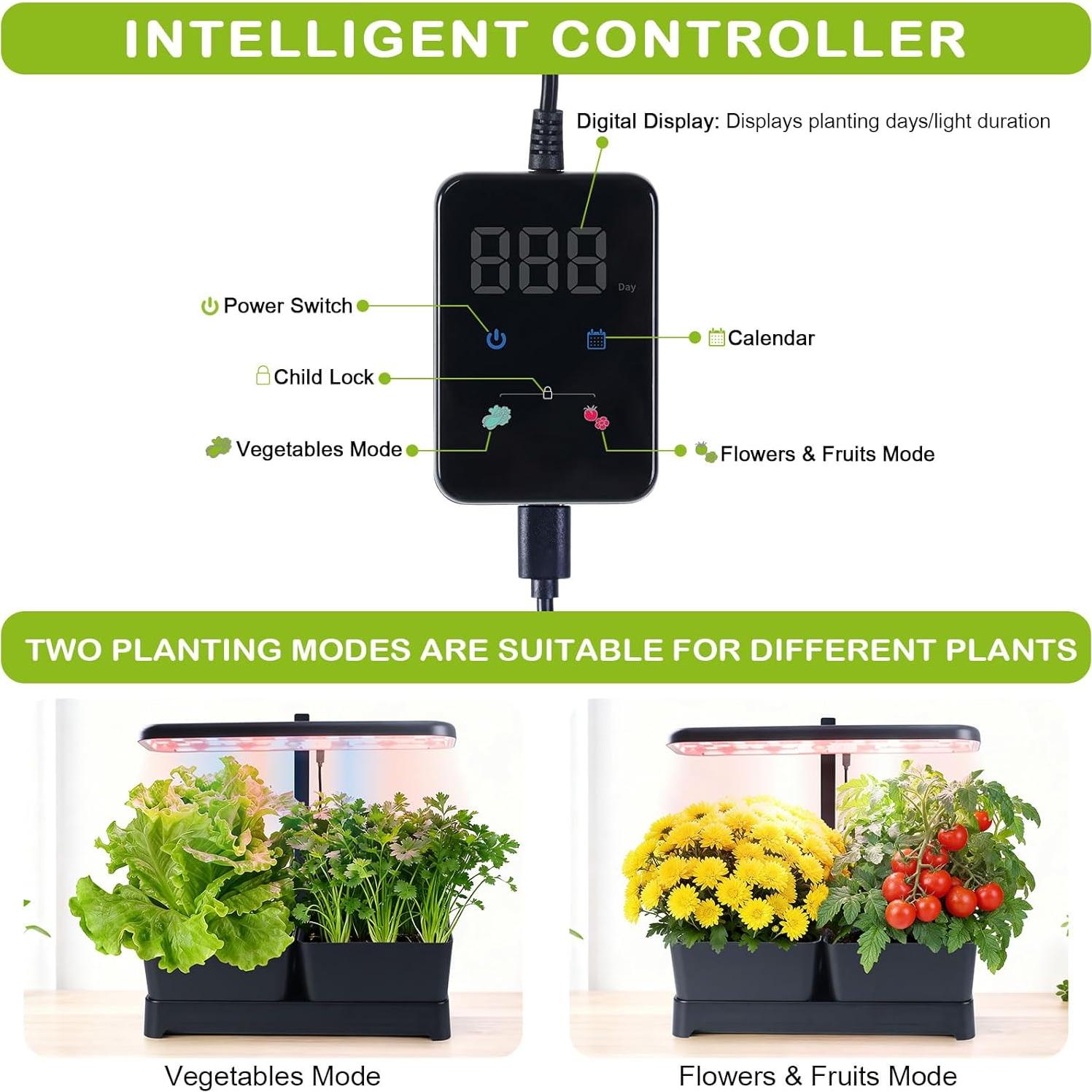 Luz de Cultivo LED Oliz para Jardín Interior 40.6x16x18 cm