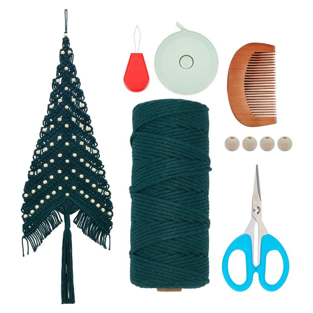Kit de Macramé ACRNIGHEET Árbol de Navidad DIY para Principiantes