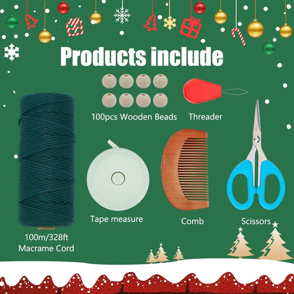 Kit de Macramé ACRNIGHEET Árbol de Navidad DIY para Principiantes