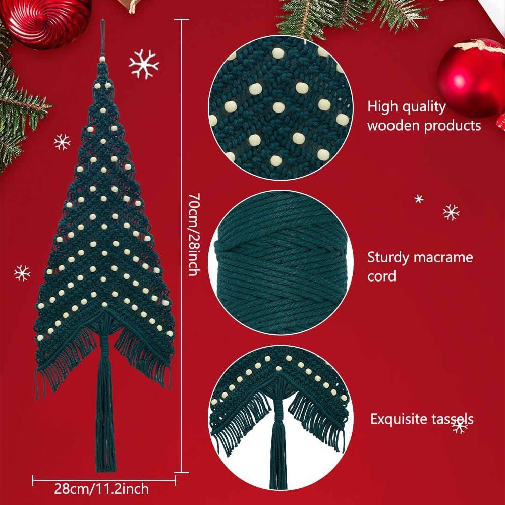 Kit de Macramé ACRNIGHEET Árbol de Navidad DIY para Principiantes