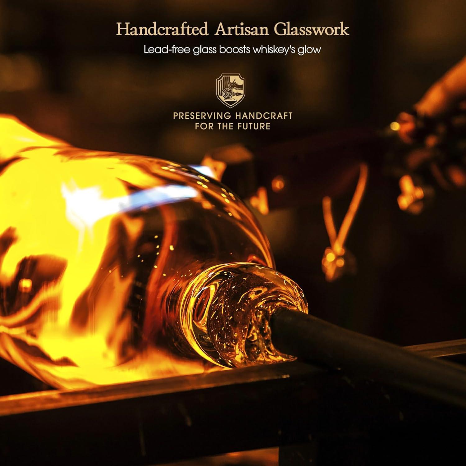 Juego de Decantador de Whiskey Kollea con Vasos de Granada 380ml