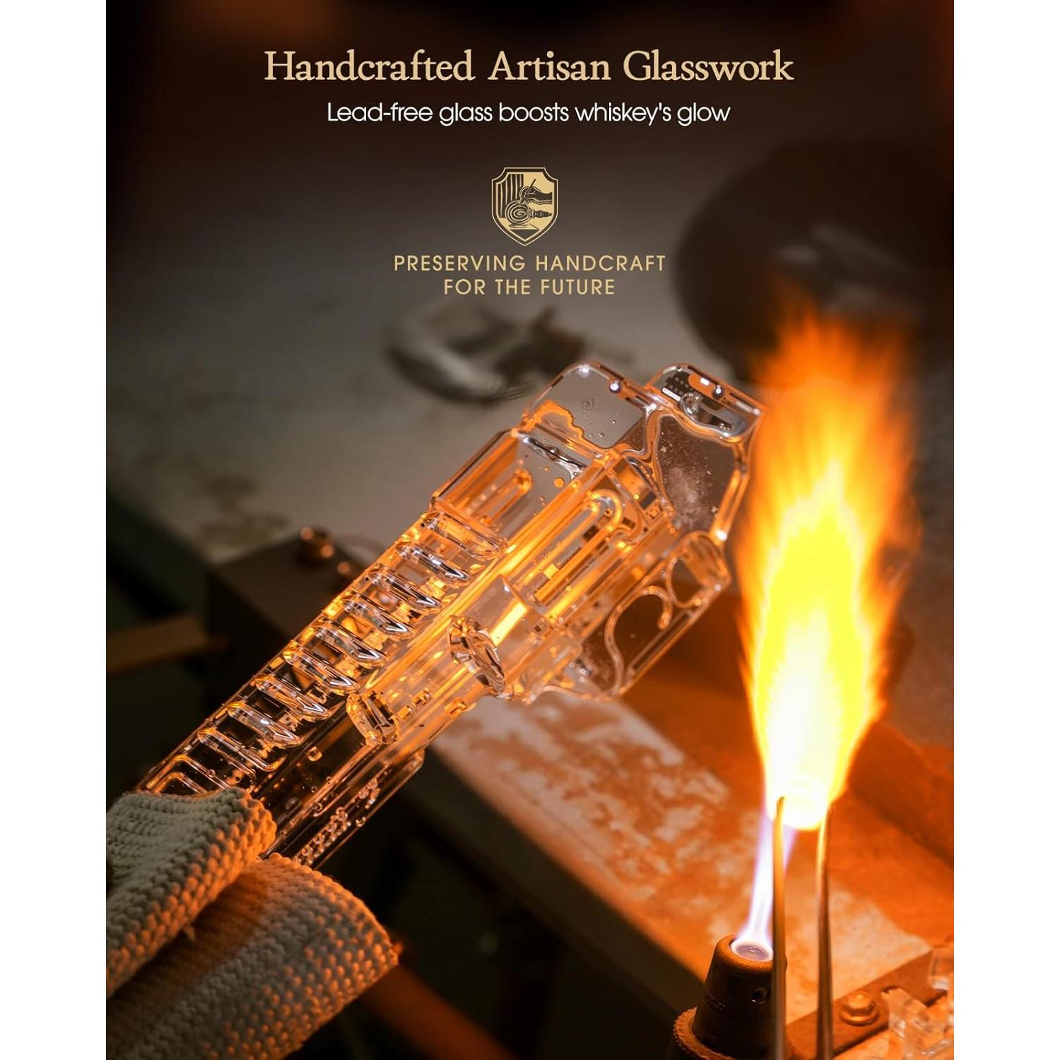 Juego de Decantador de Whiskey Kollea con Vasos de Granada 380ml