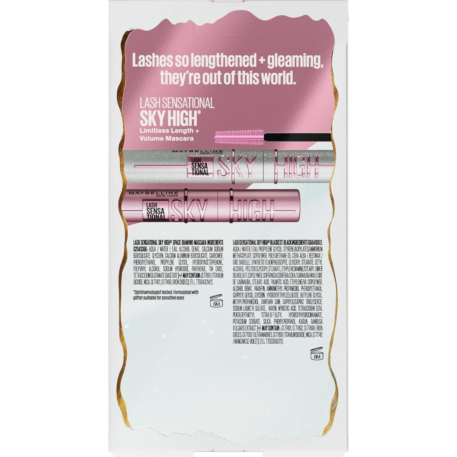 Kit de Maquillaje Festivo Maybelline Sky High - 2 Máscaras