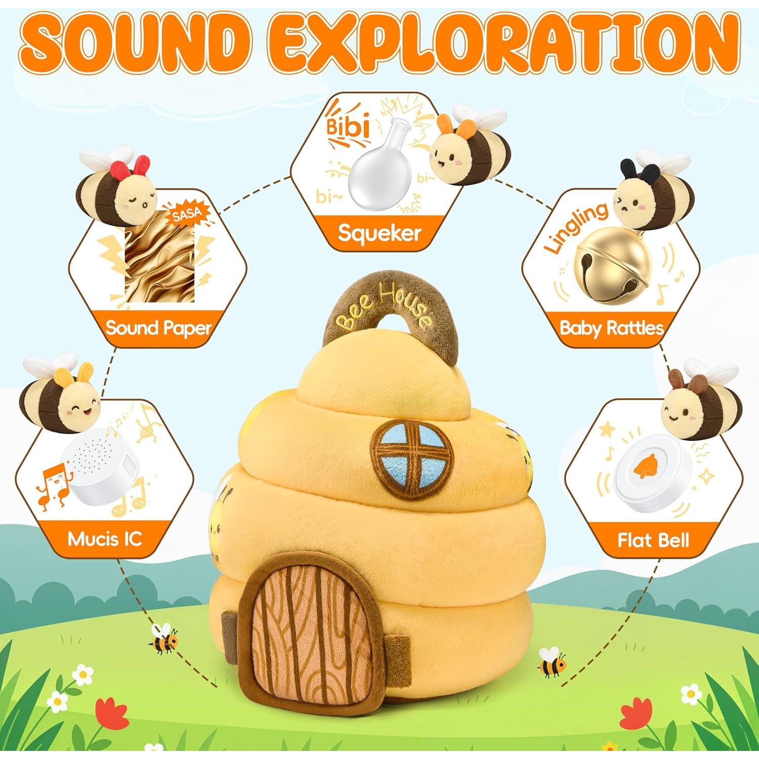 Juguete Colmena Infantil LanBeby con 5 Abejas Sensoriales