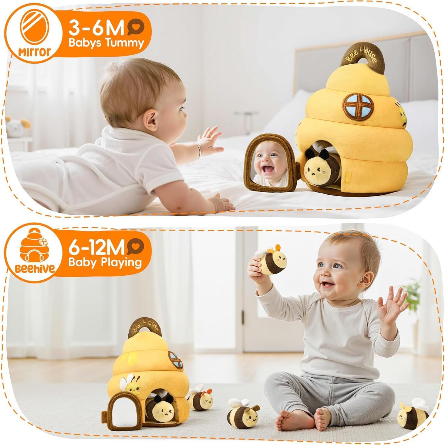 Juguete Colmena Infantil LanBeby con 5 Abejas Sensoriales