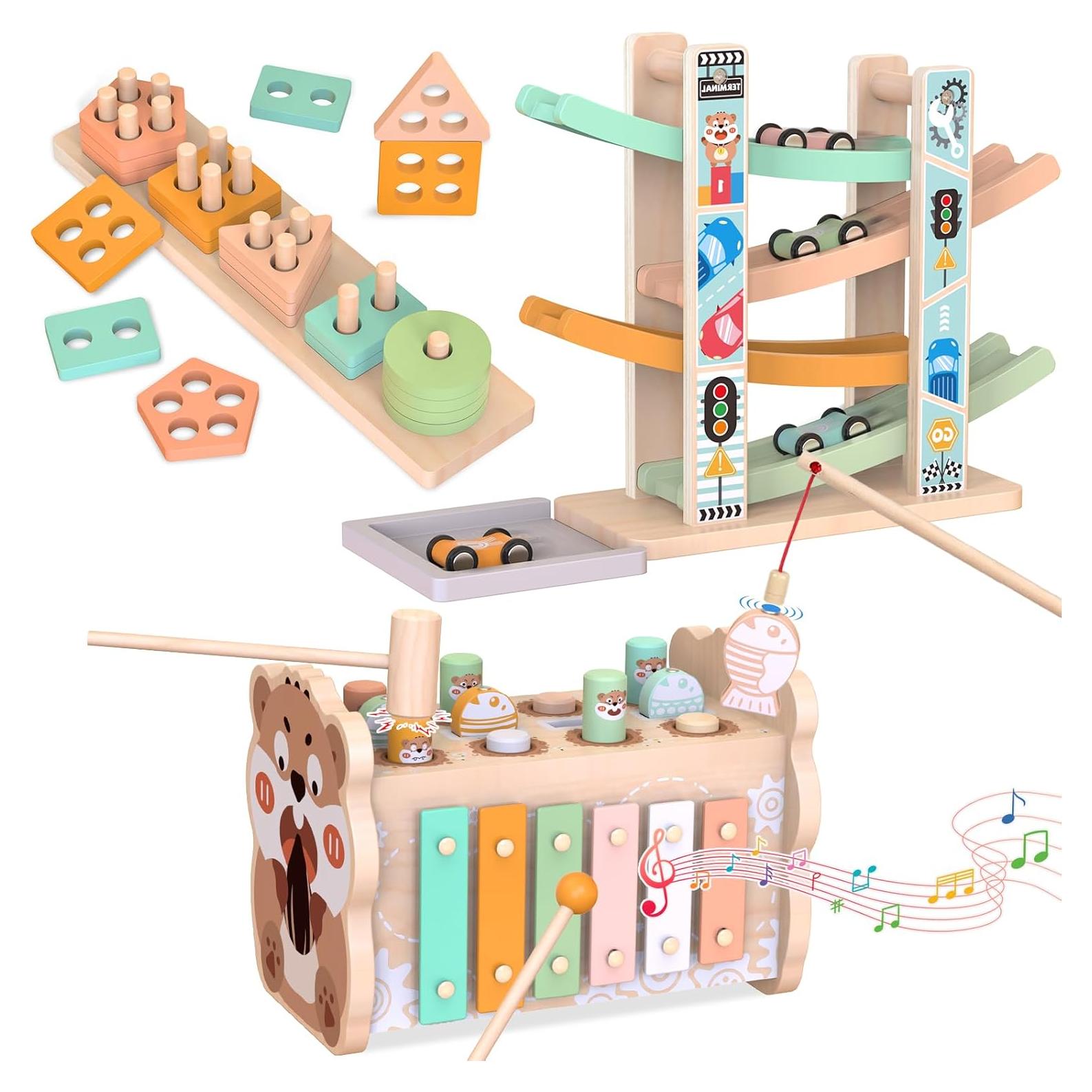 Juguetes Montessori de Madera Shen Zhen 5 en 1 para Niños 1-3 Años