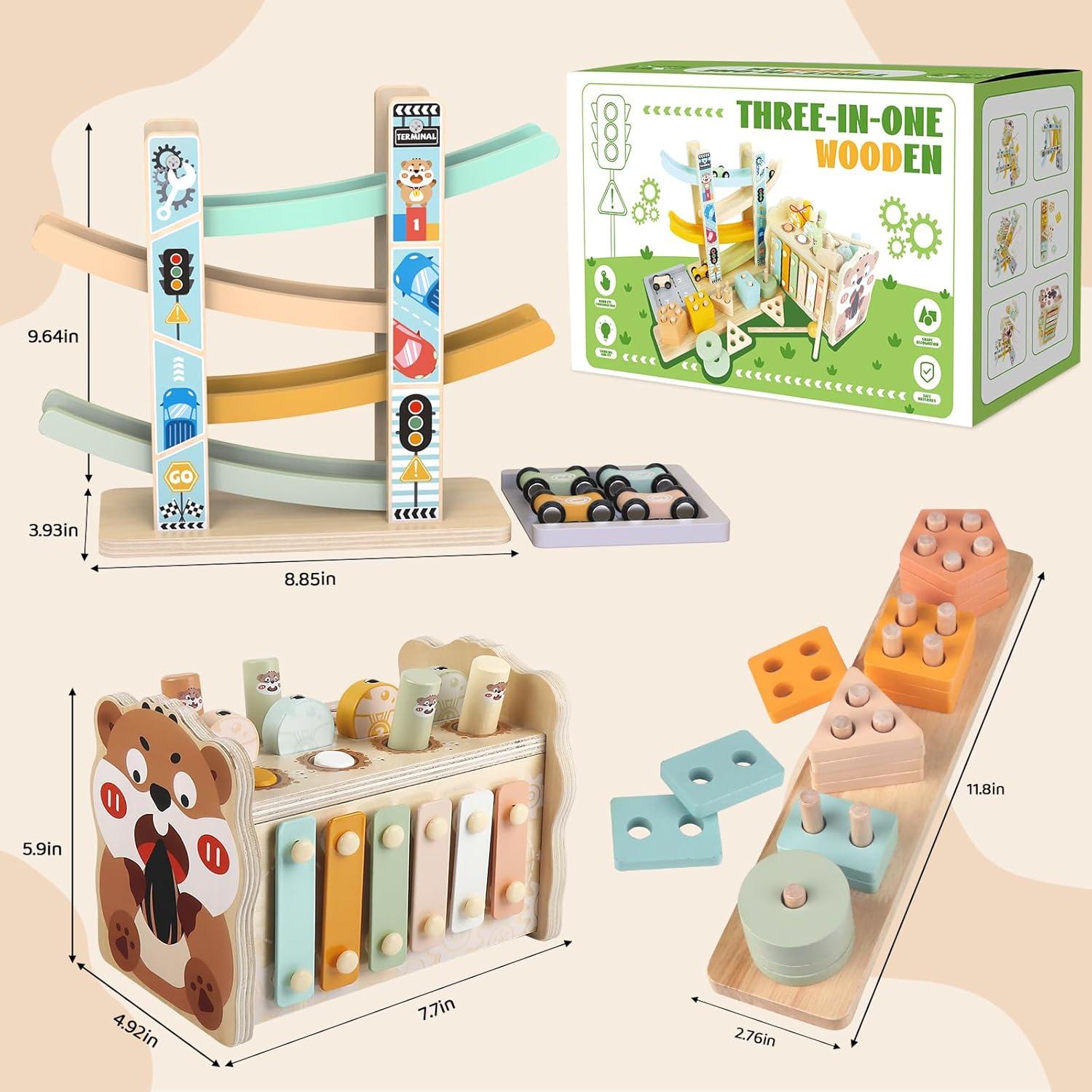 Juguetes Montessori de Madera Shen Zhen 5 en 1 para Niños 1-3 Años