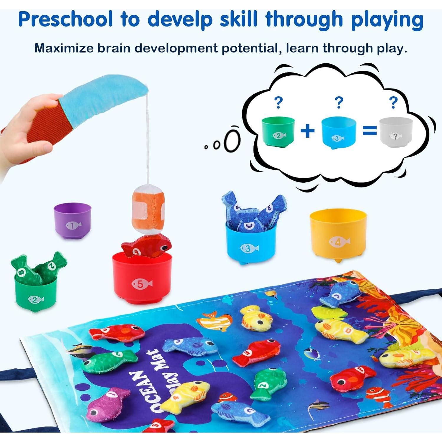 Juego de Pesca Montessori M SANMERSEN para Niños 1-3 Años