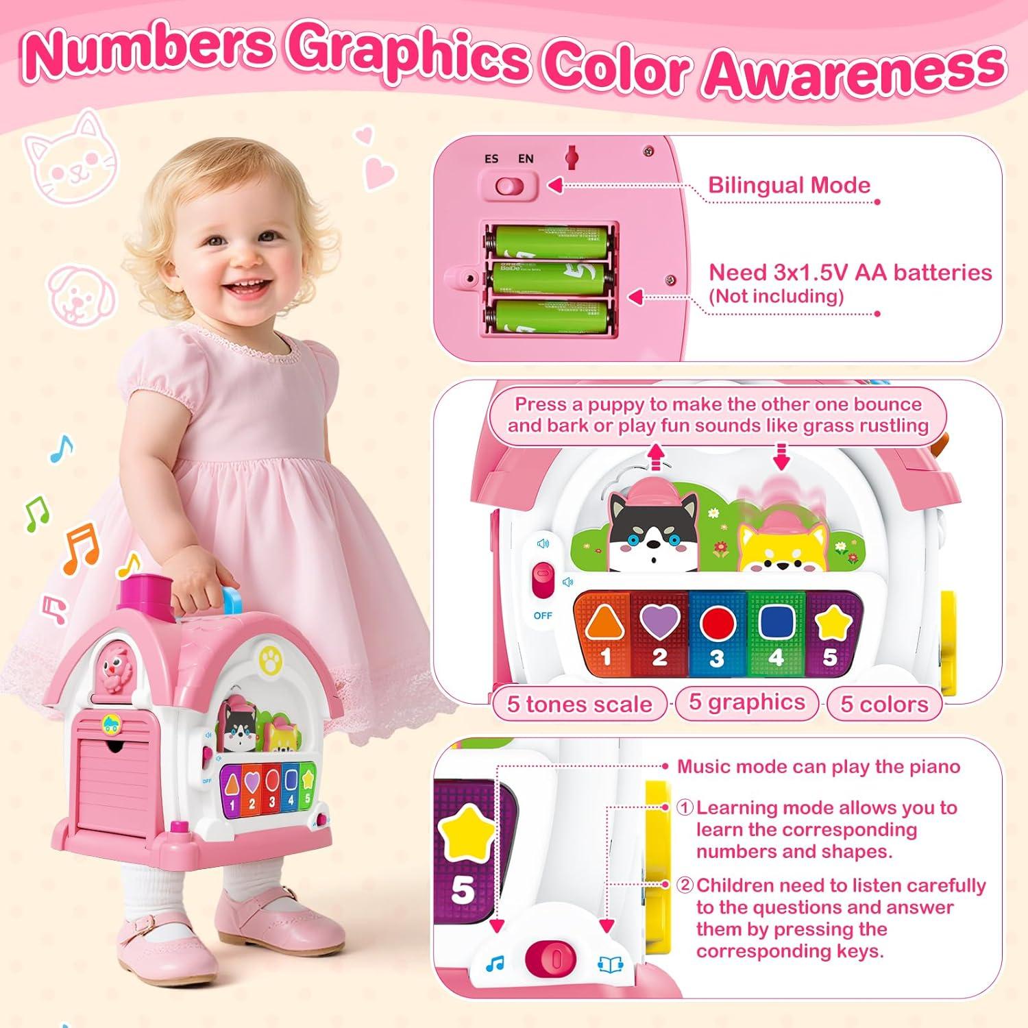 Casa Musical Montessori ShyLizard para Niñas 1-2 Años