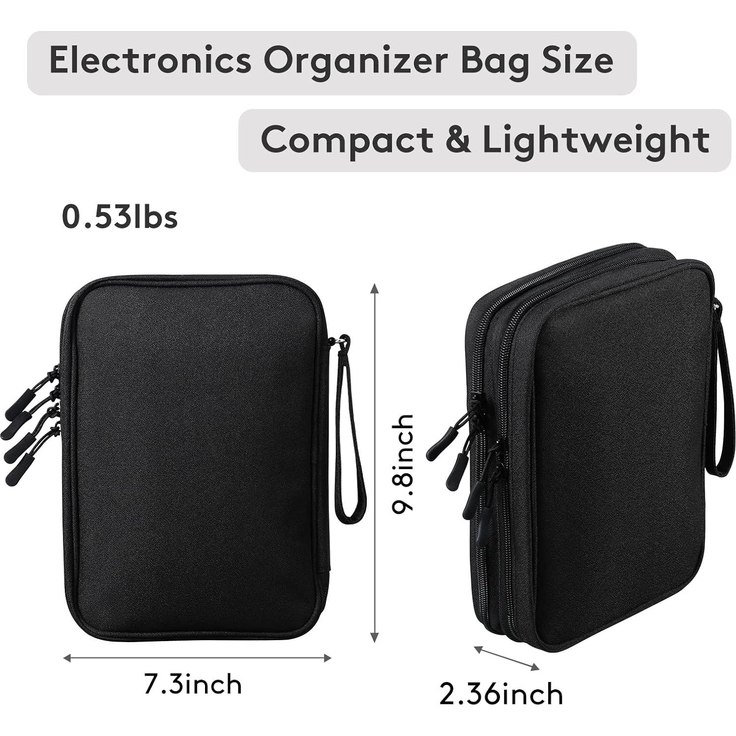 Bolsa Organizadora de Electrónica DDgro Grande Negra para Viajes