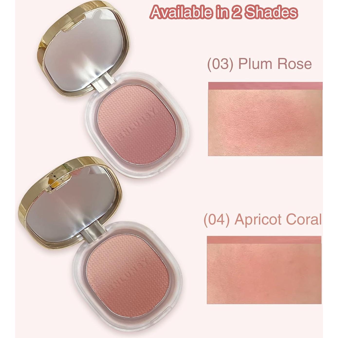 Polvo Rubor Mate Lilyloria 03 Rosa Ciruela 91g Sin Talco