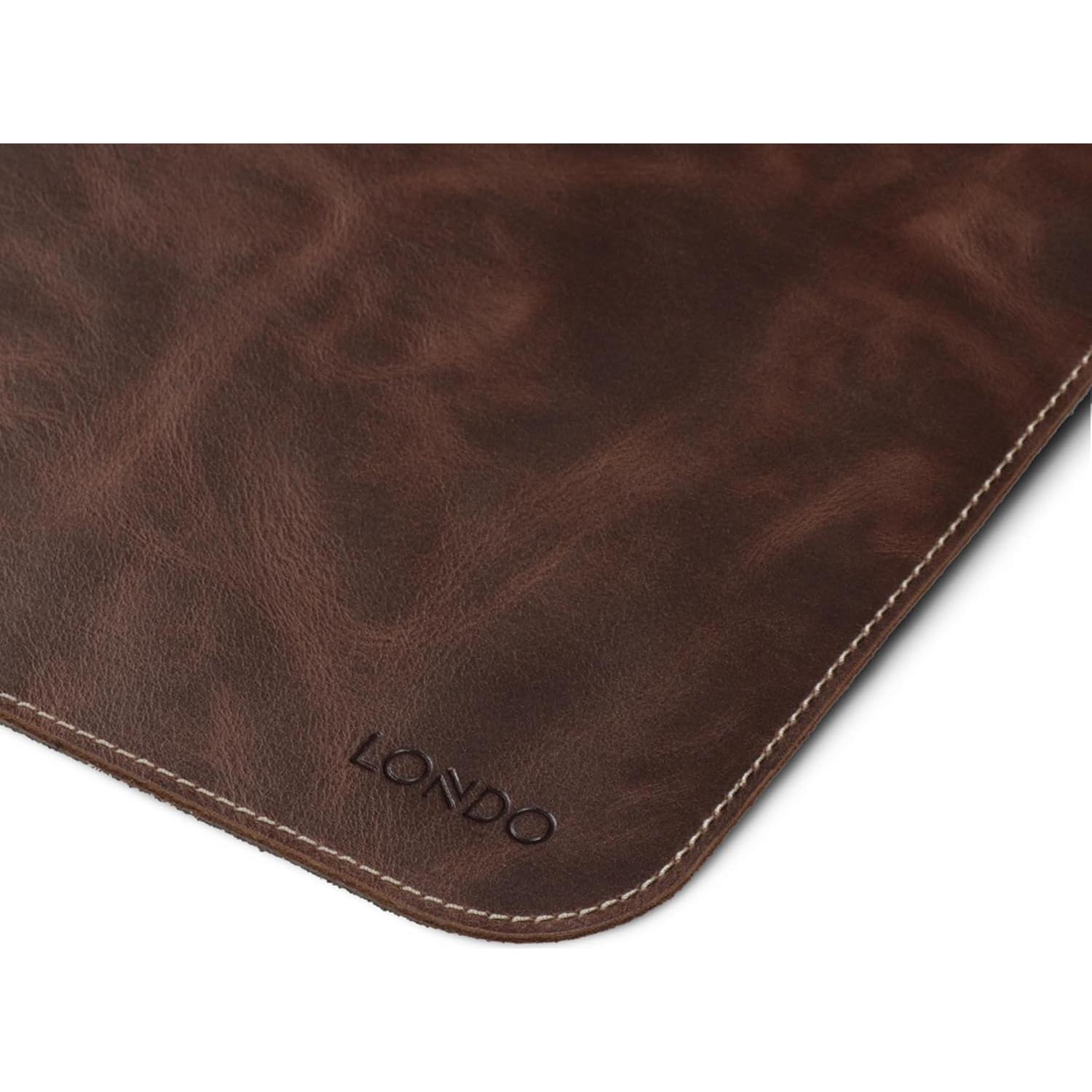 Alfombrilla de Ratón Londo OTTO271 de Cuero Marrón Grande 74x33cm