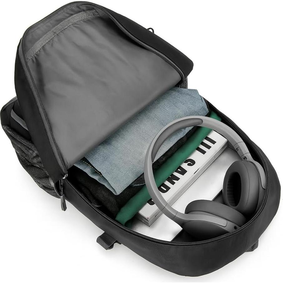 Mochila de Camping 30L Plegable Impermeable Negra - Poliester 420D