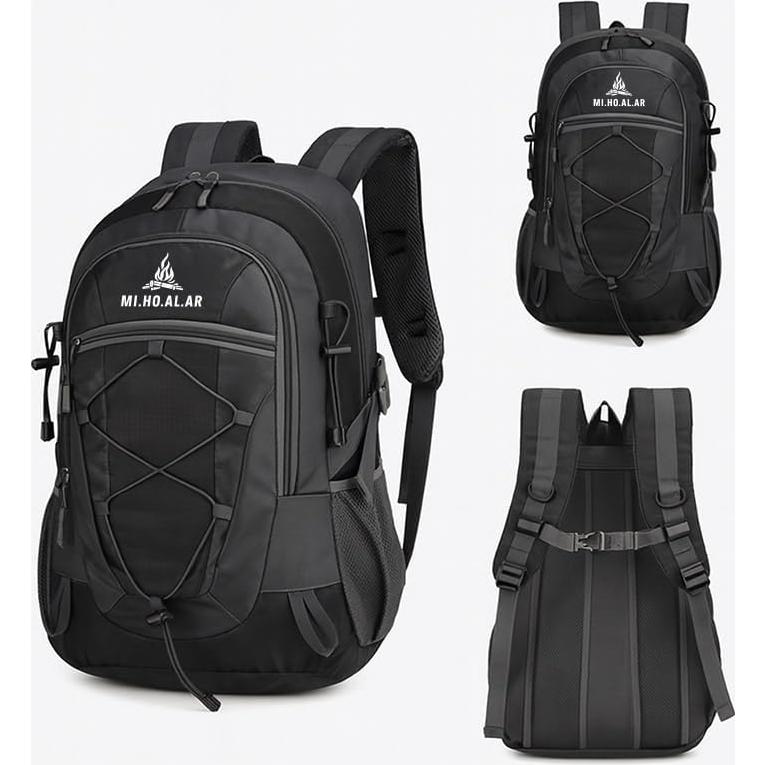 Mochila de Camping 30L Plegable Impermeable Negra - Poliester 420D