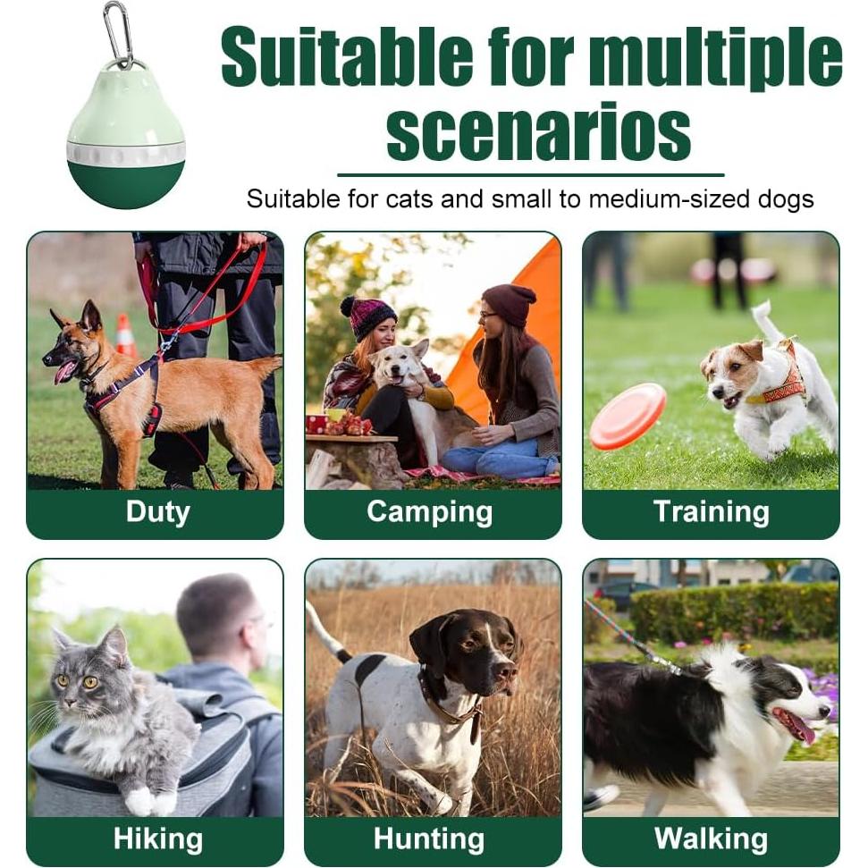 Botella de Agua para Perros DONGKER 200ml Plegable Verde