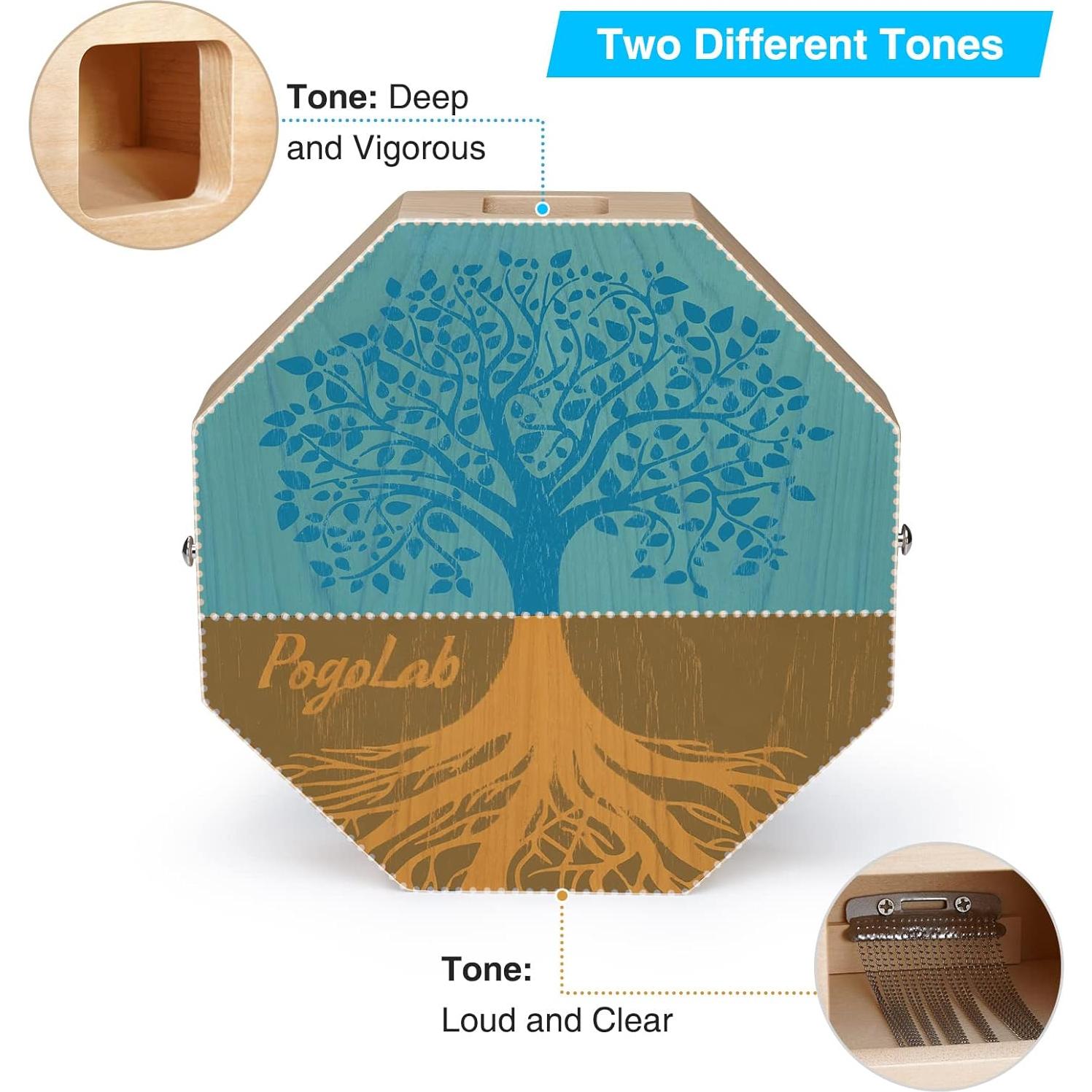 Cajón Bicolor POGOLAB de Madera Portátil 1.08kg