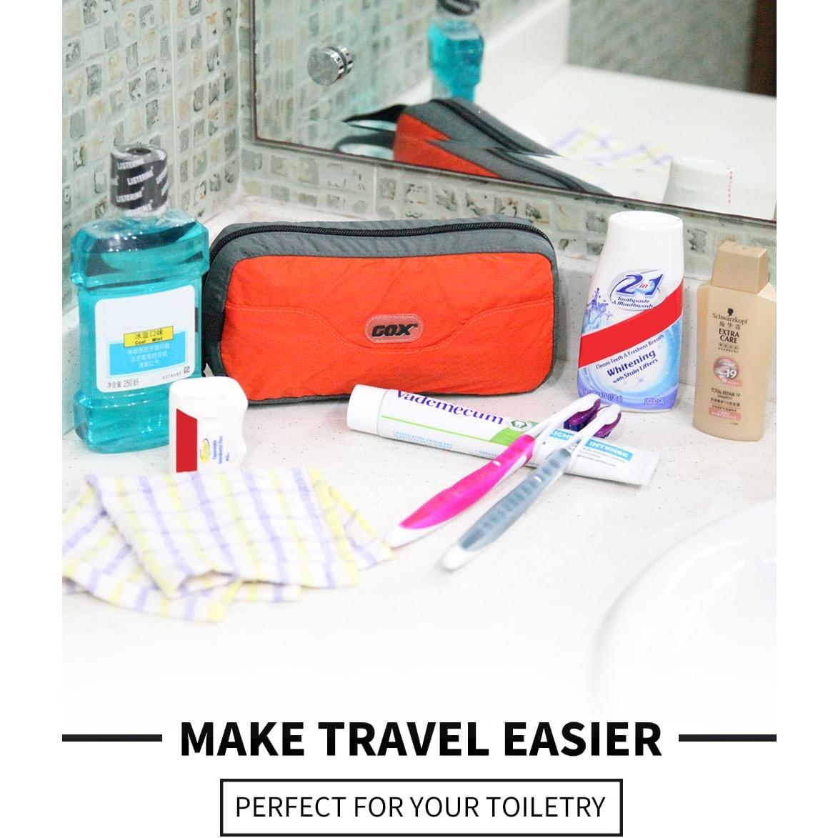 Bolsa de Aseo GOX Naranja 20.1x9.4x5.1 cm Impermeable