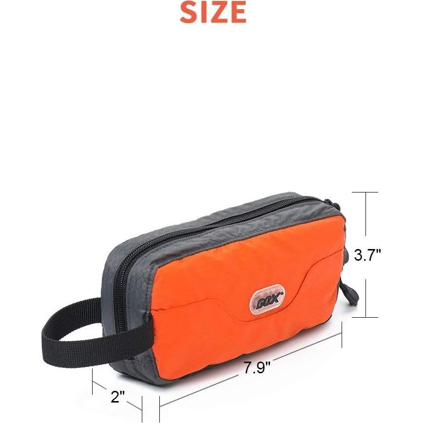 Bolsa de Aseo GOX Naranja 20.1x9.4x5.1 cm Impermeable