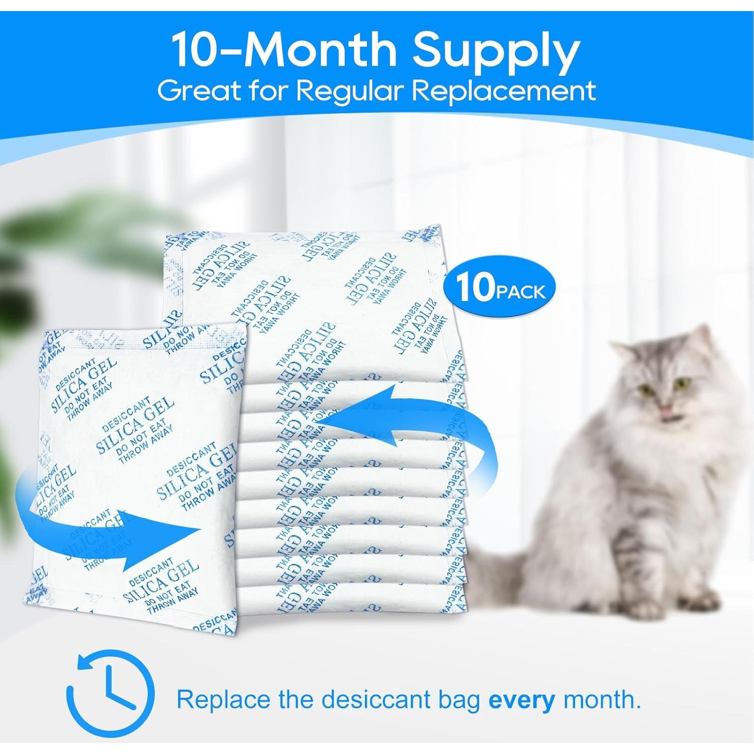 10 Paquetes Deshidratantes Cunina para Comederos Inteligentes