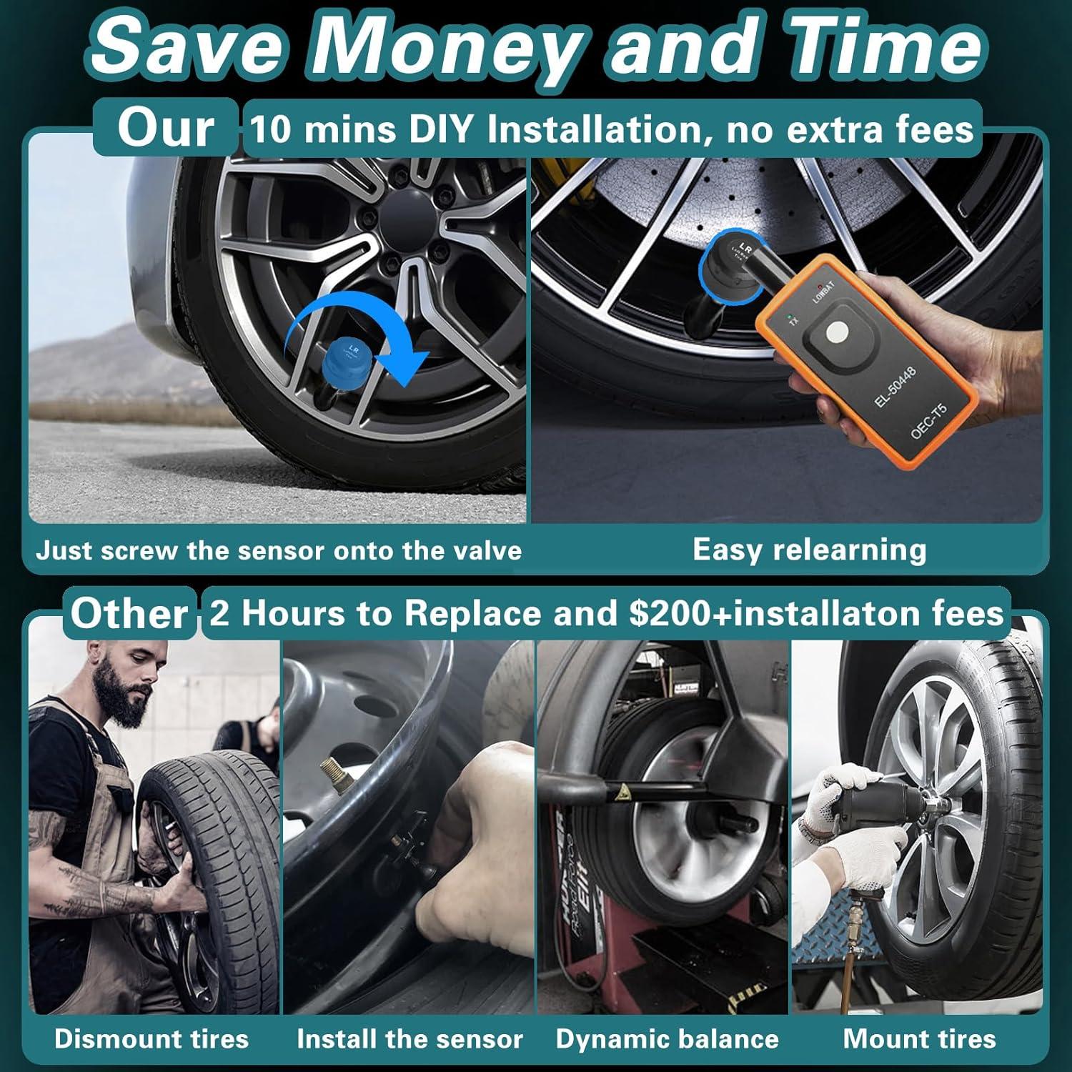 Sensor TPMS Masoll para GM Chevy Buick Cadillac 4 Piezas