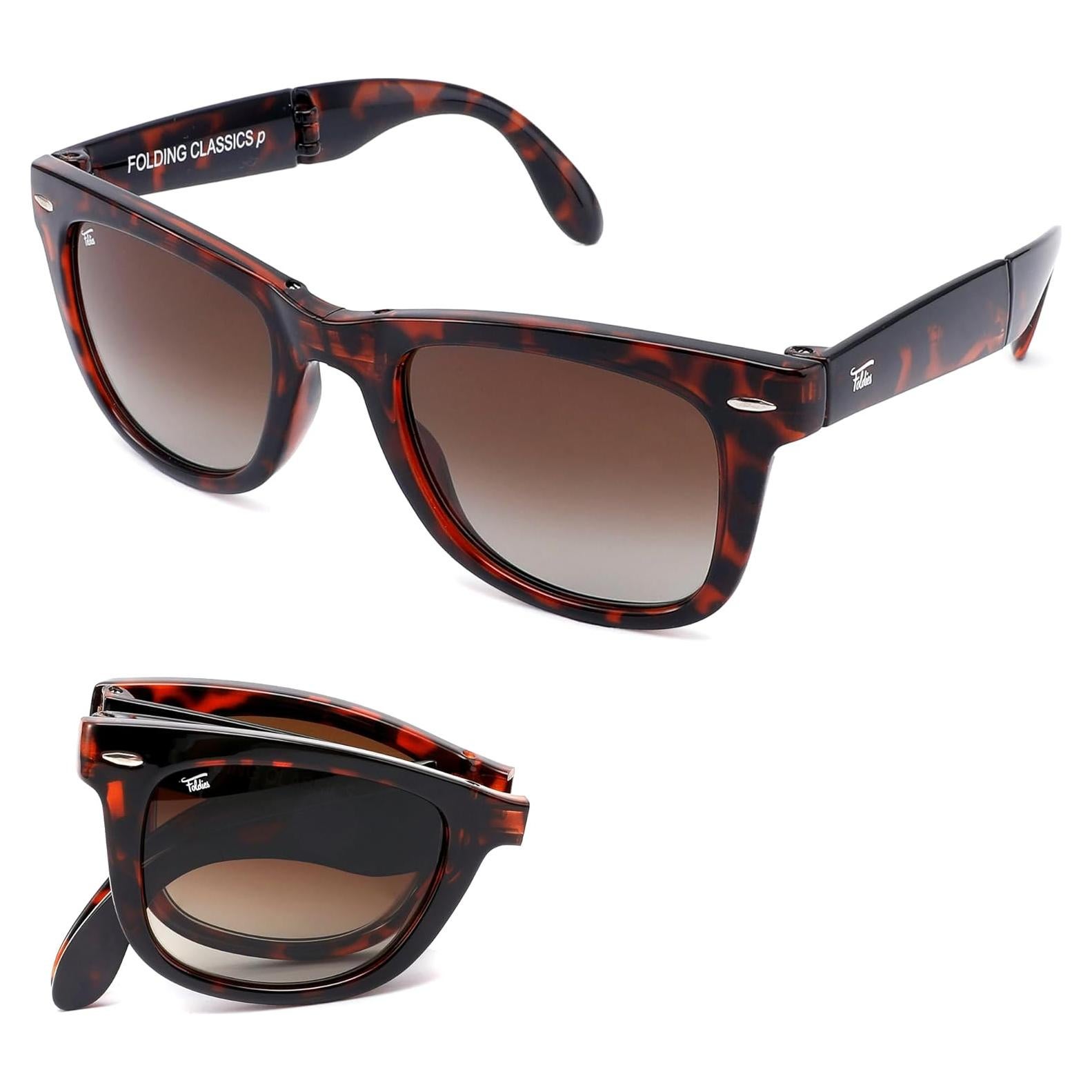 Gafas de sol plegables HepTEK UV400 con estuche de cuero