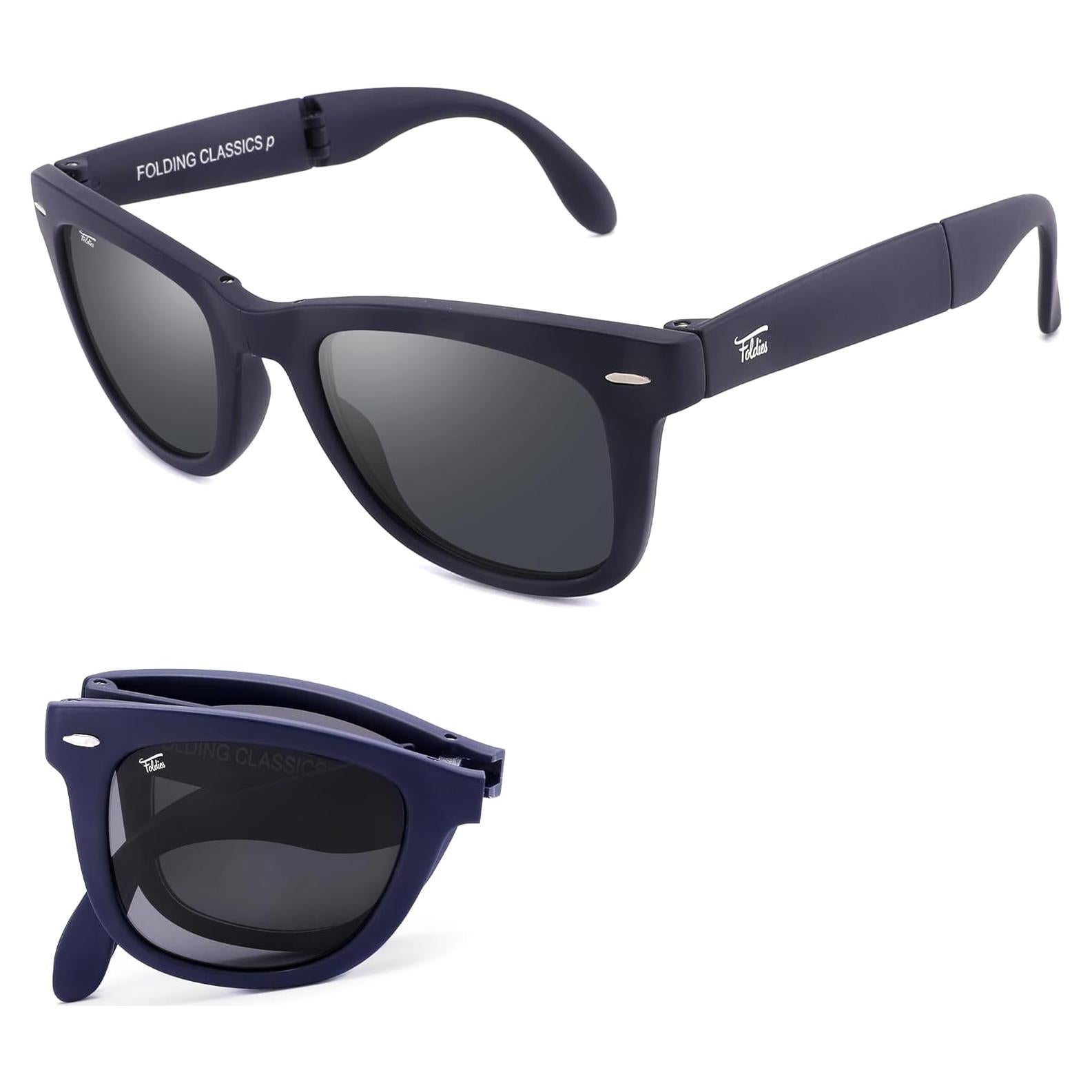 Gafas de sol plegables HepTEK UV400 con estuche de cuero