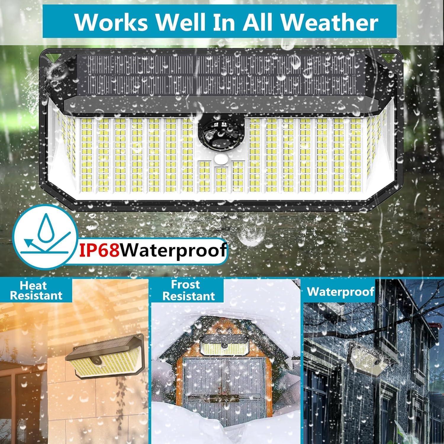 Lámpara Solar LED DijiuGoya 466 LEDs 4000LM IP68 Jardín