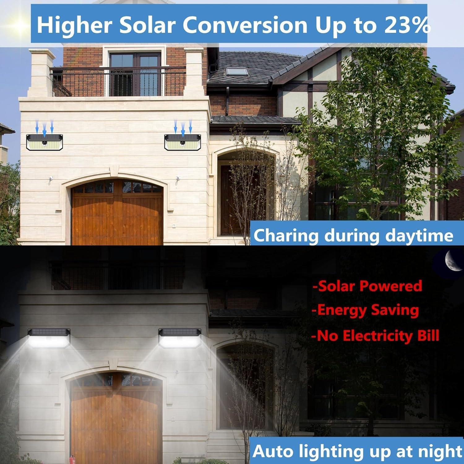 Lámpara Solar LED DijiuGoya 466 LEDs 4000LM IP68 Jardín