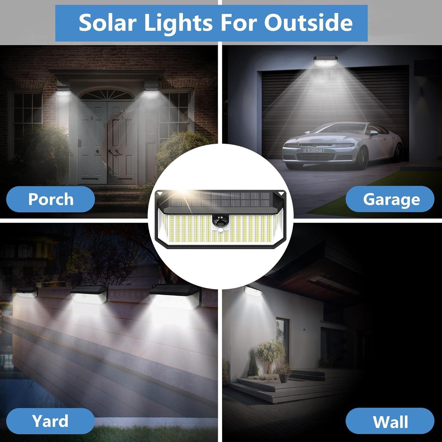 Lámpara Solar LED DijiuGoya 466 LEDs 4000LM IP68 Jardín