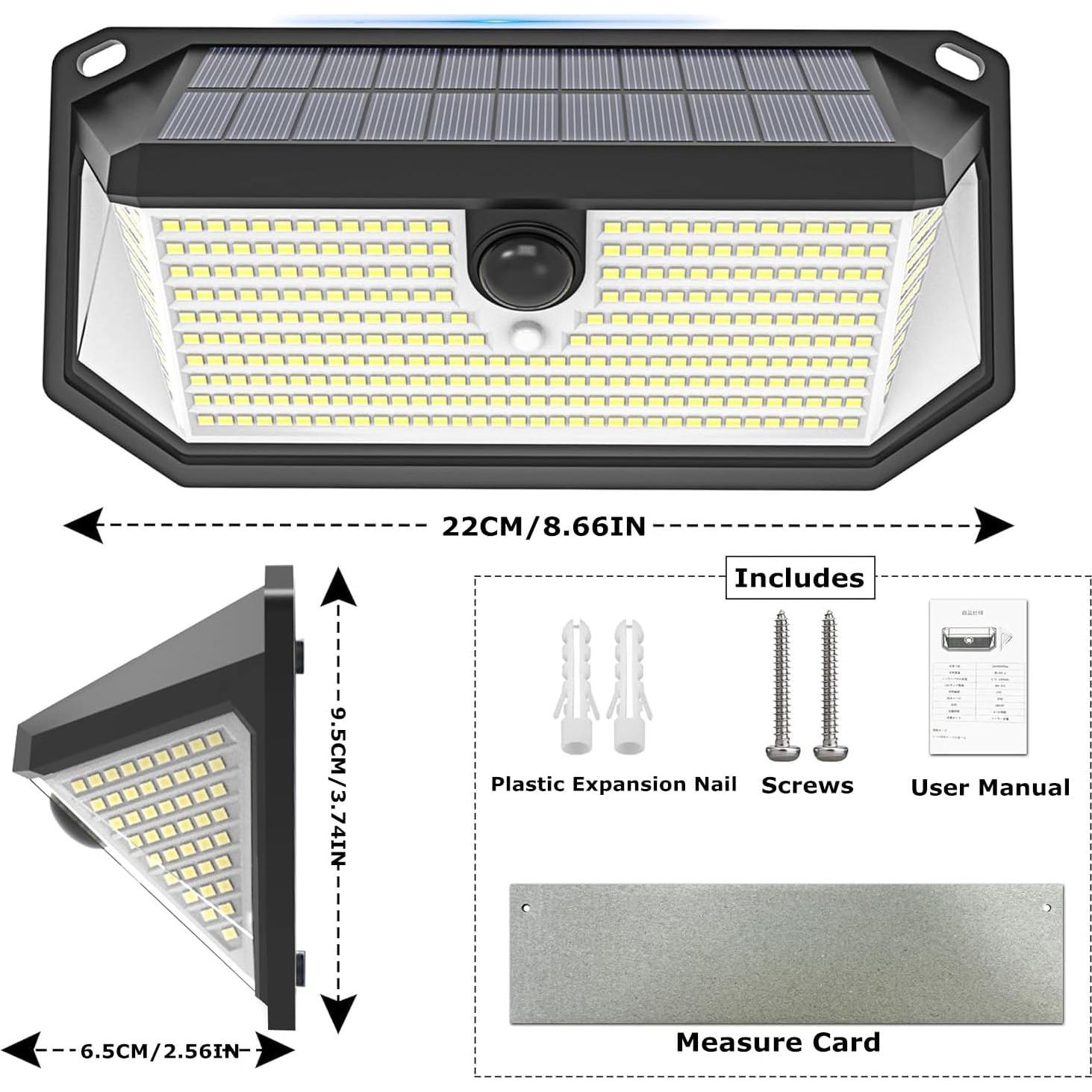 Lámpara Solar LED DijiuGoya 466 LEDs 4000LM IP68 Jardín