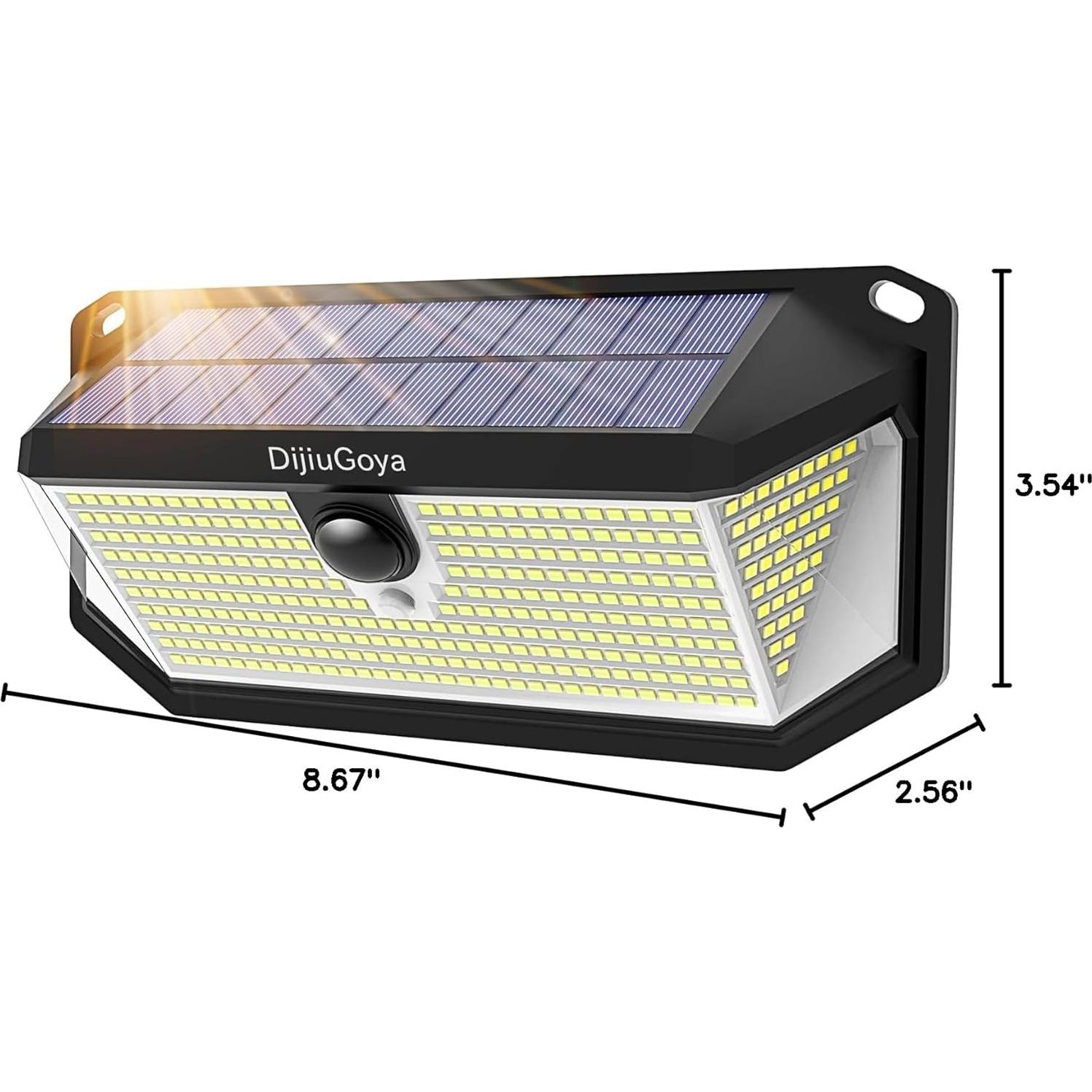 Lámpara Solar LED DijiuGoya 466 LEDs 4000LM IP68 Jardín