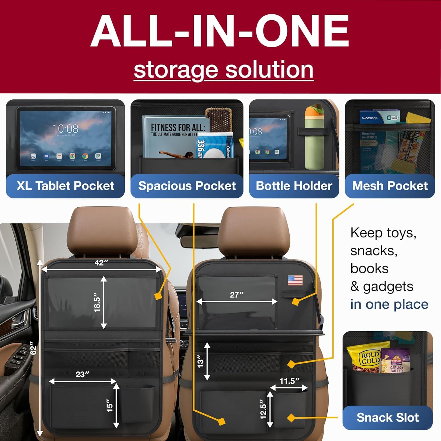 Organizador de Asiento Trasero AutoUS 2025 - 2 Piezas Oxford 600D