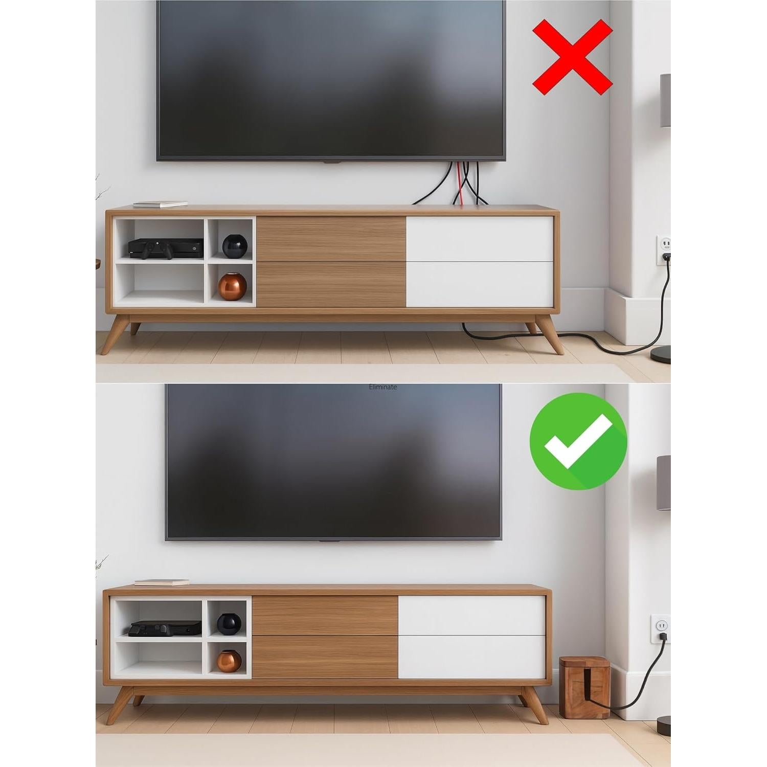 Caja Organizadora de Cables Luxe Designs - Madera Acacia Natural