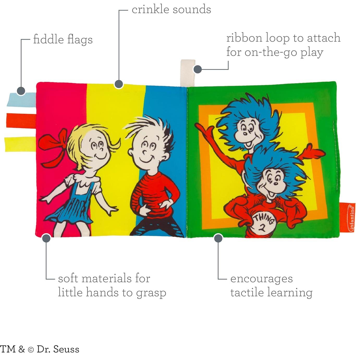 Libros de Actividad Suaves Infantino Dr. Seuss 2 Piezas