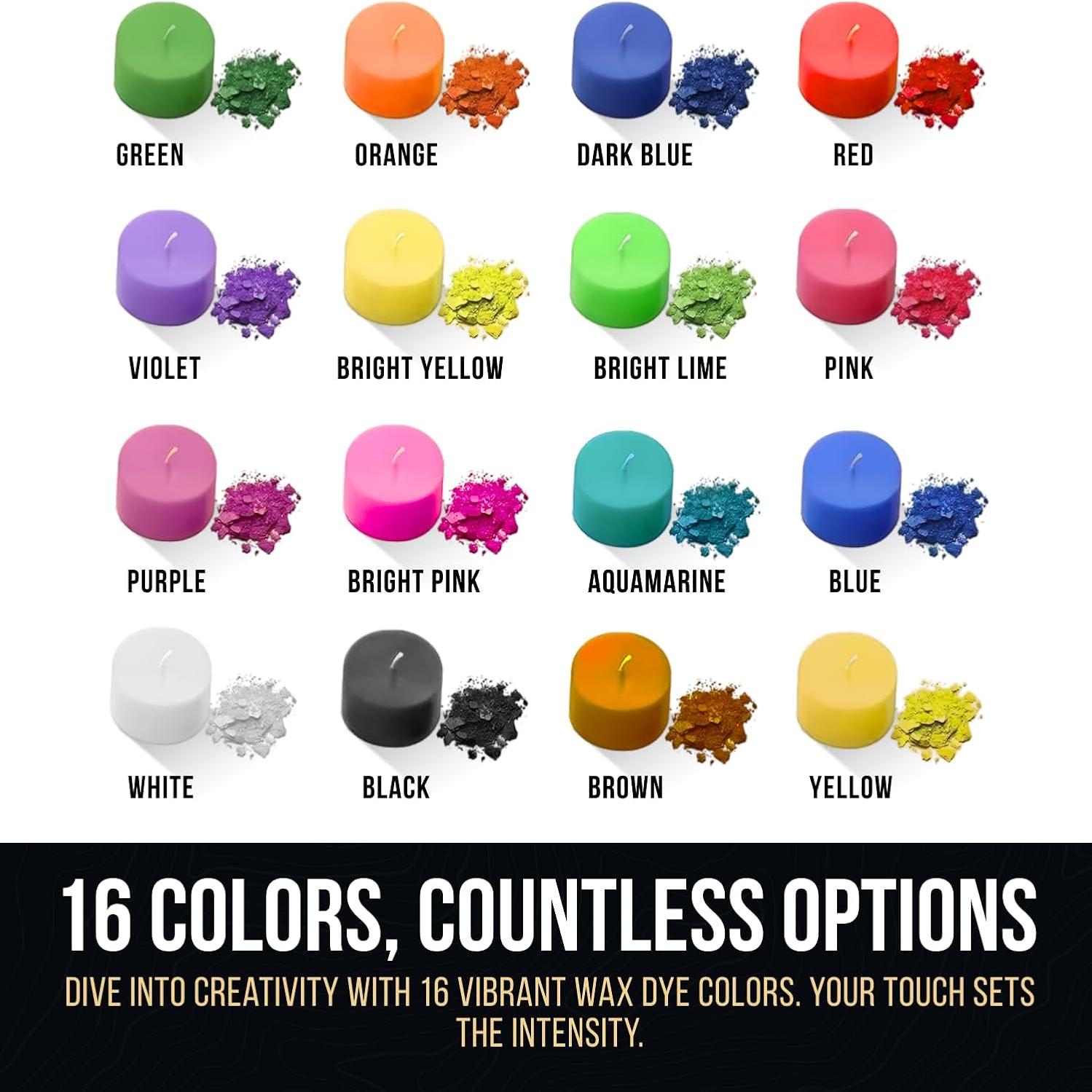 Tinte para Velas Craft911 - 16 Colores en Polvo (3g cada uno)