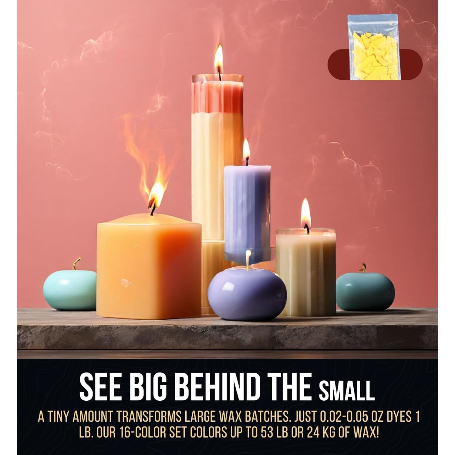 Tinte para Velas Craft911 - 16 Colores en Polvo (3g cada uno)