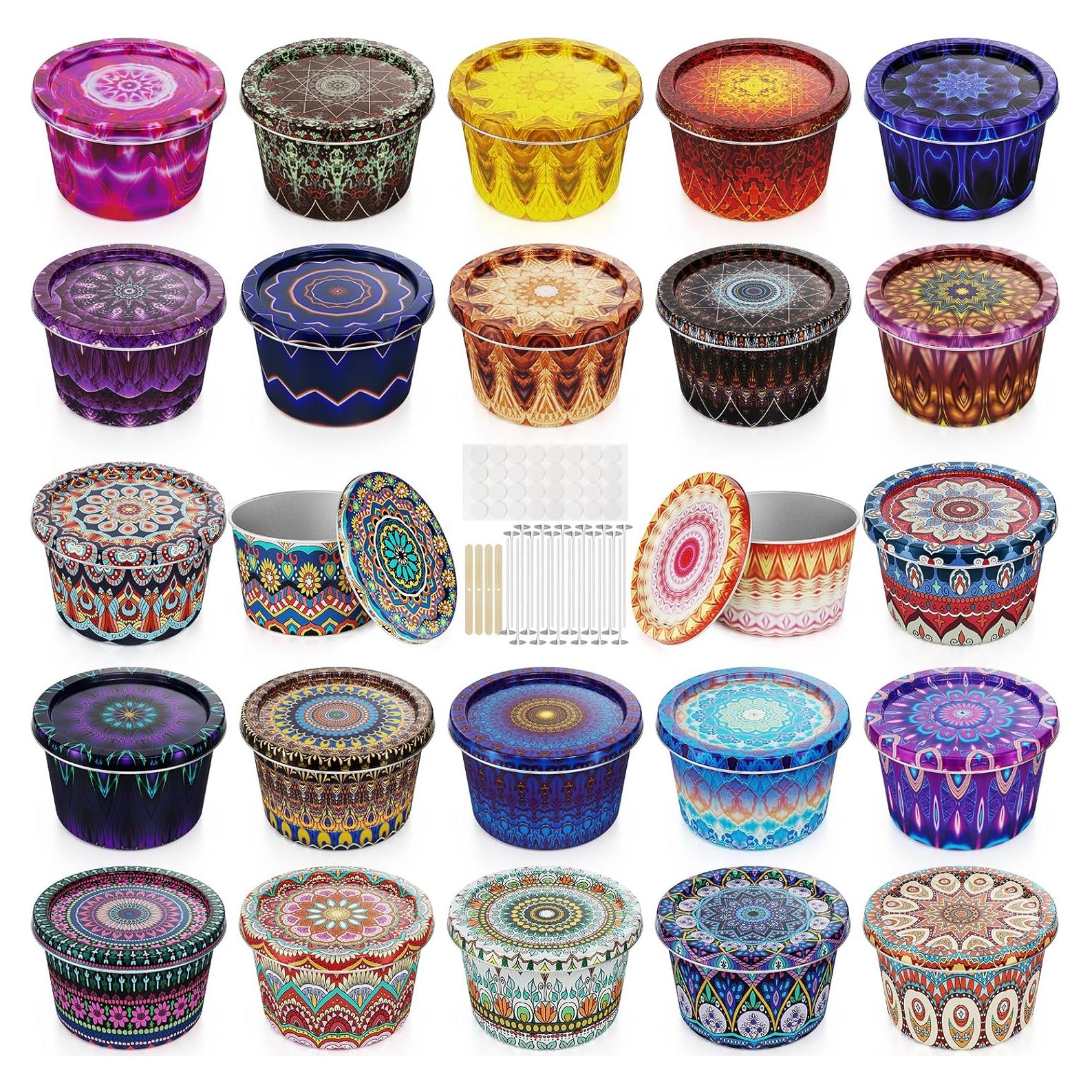 Latas de Vela Vacías Happyhube 24 Piezas 70.9 g Metal