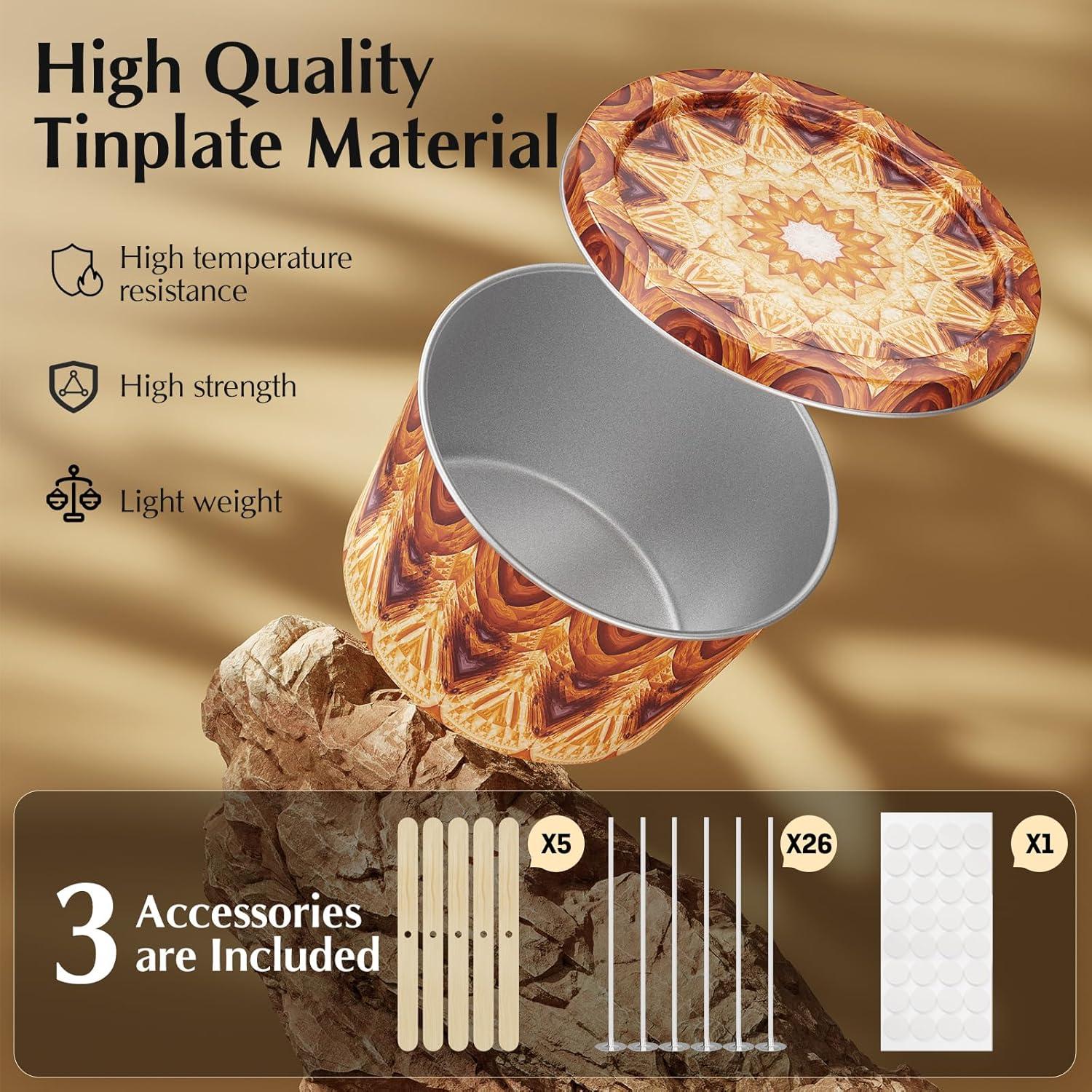 Latas de Vela Vacías Happyhube 24 Piezas 70.9 g Metal