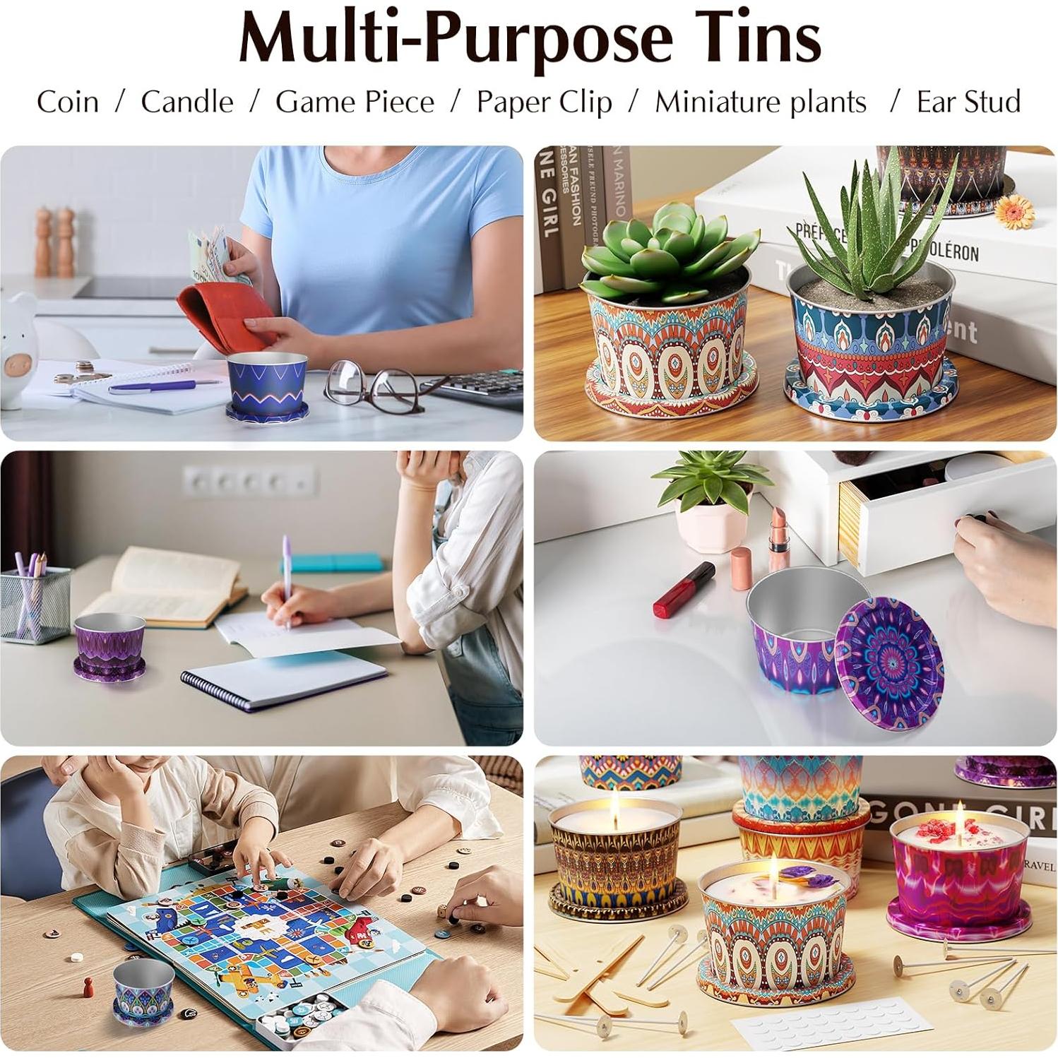 Latas de Vela Vacías Happyhube 24 Piezas 70.9 g Metal