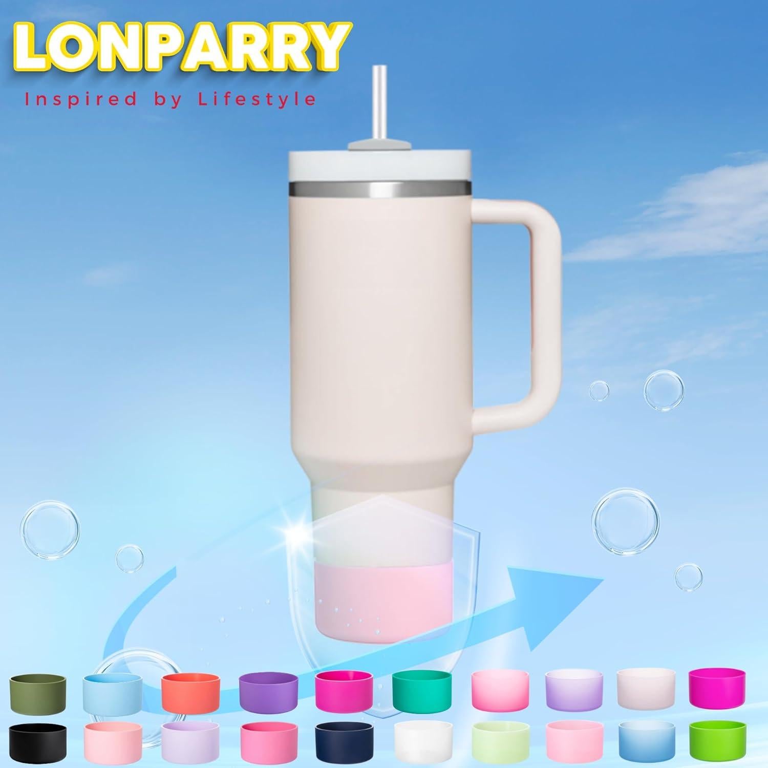 Paquete de 4 Botas de Silicona LONPARRY para Stanley Cup 30-40 oz