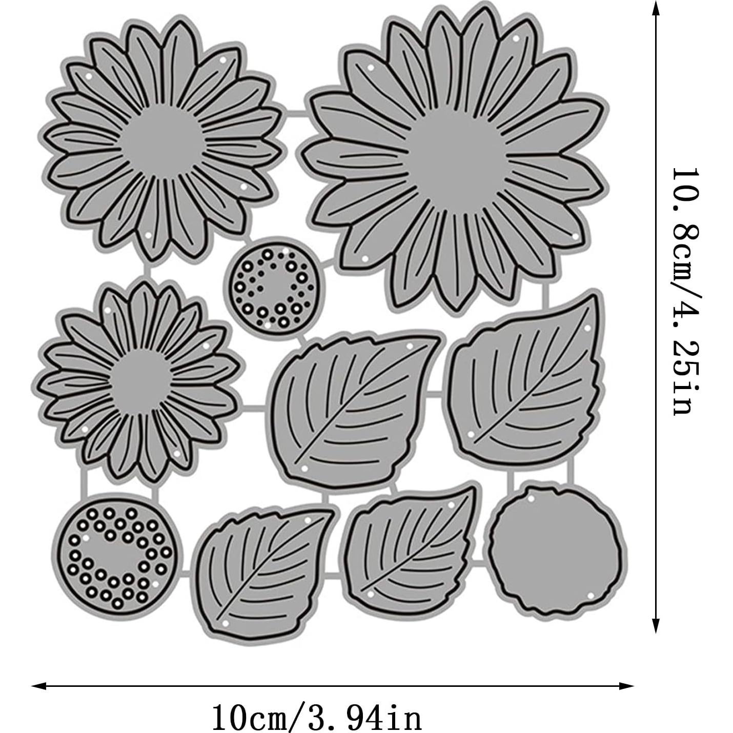 Troqueles de Corte de Metal UVATAHONA Girasoles 9.9x10.7cm