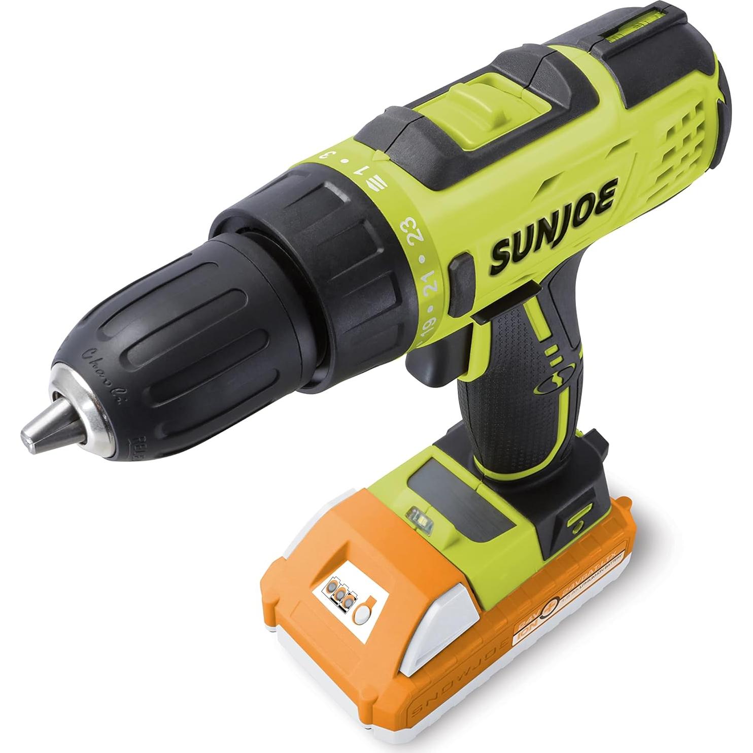 Taladro Inalámbrico Sun Joe 24V-DDK-LTX 2 Velocidades 1.5Ah