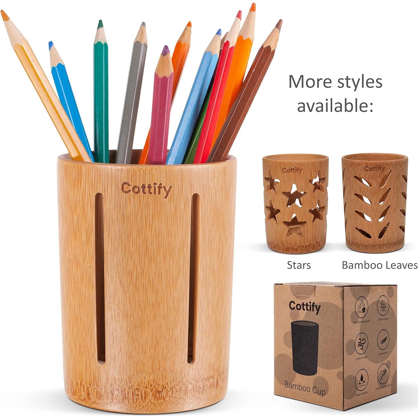 Soporte de Cepillo de Dientes de Bambú Cottify - Drenaje Rápido