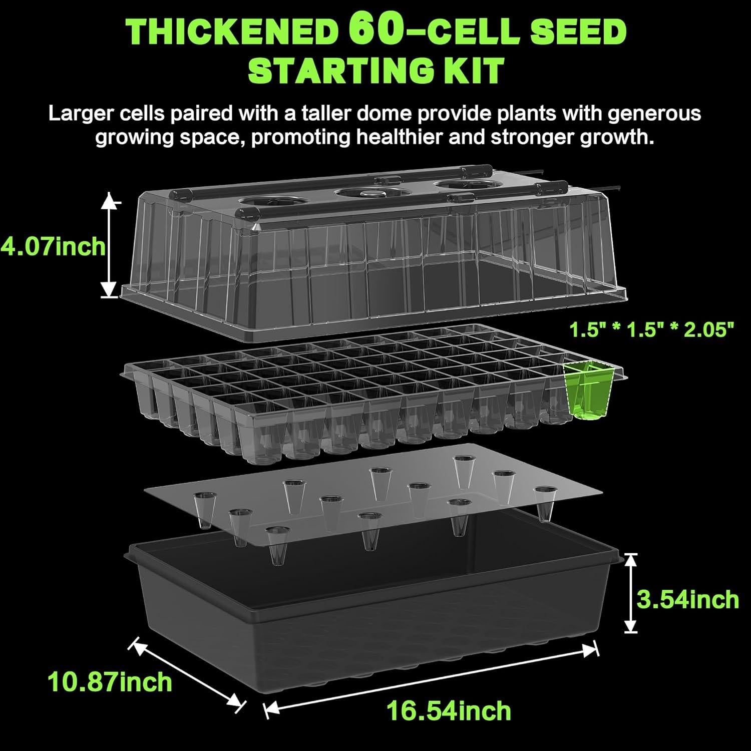 Bandeja de Inicio de Semillas Autorriego OrionEarth 60 Celdas