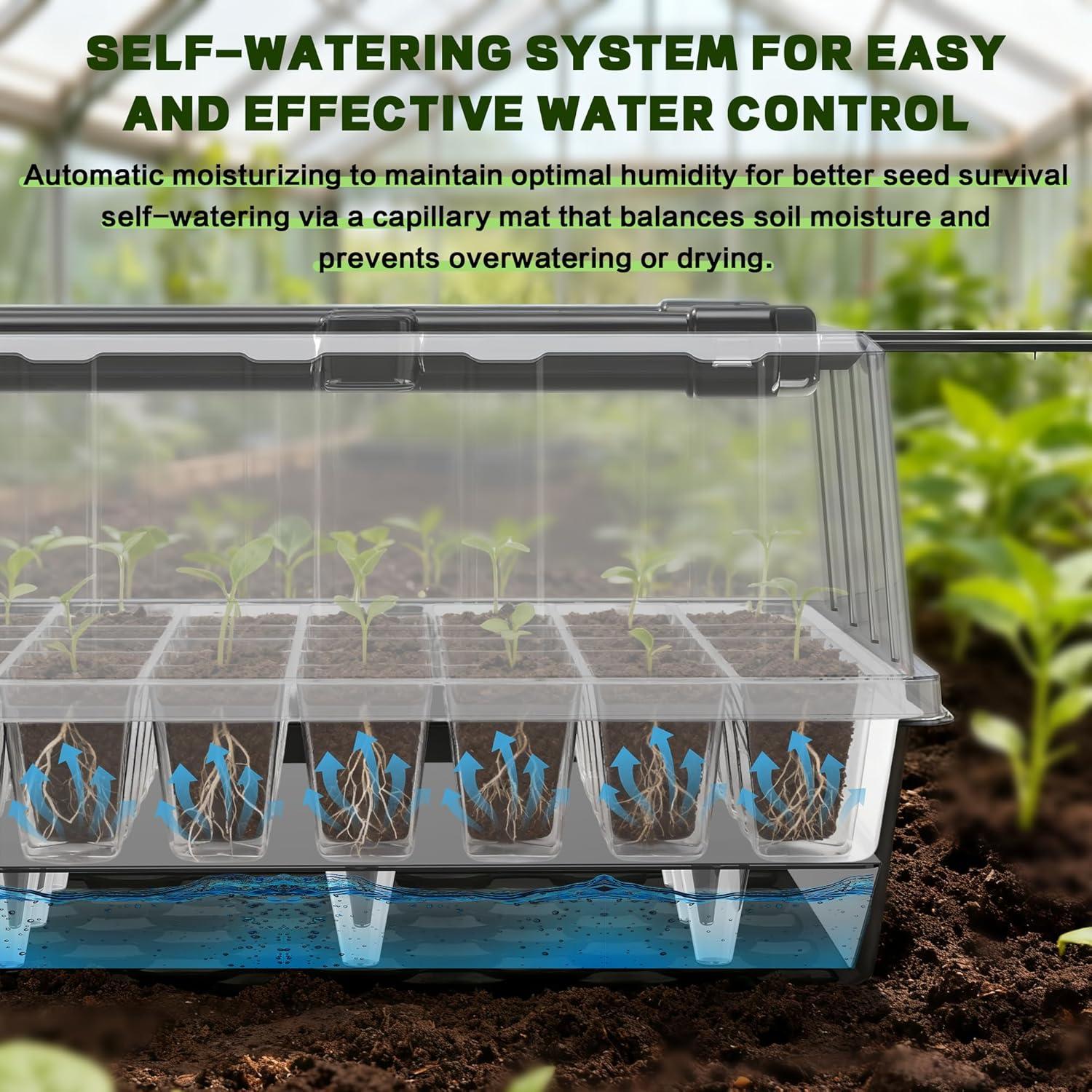 Bandeja de Inicio de Semillas Autorriego OrionEarth 60 Celdas