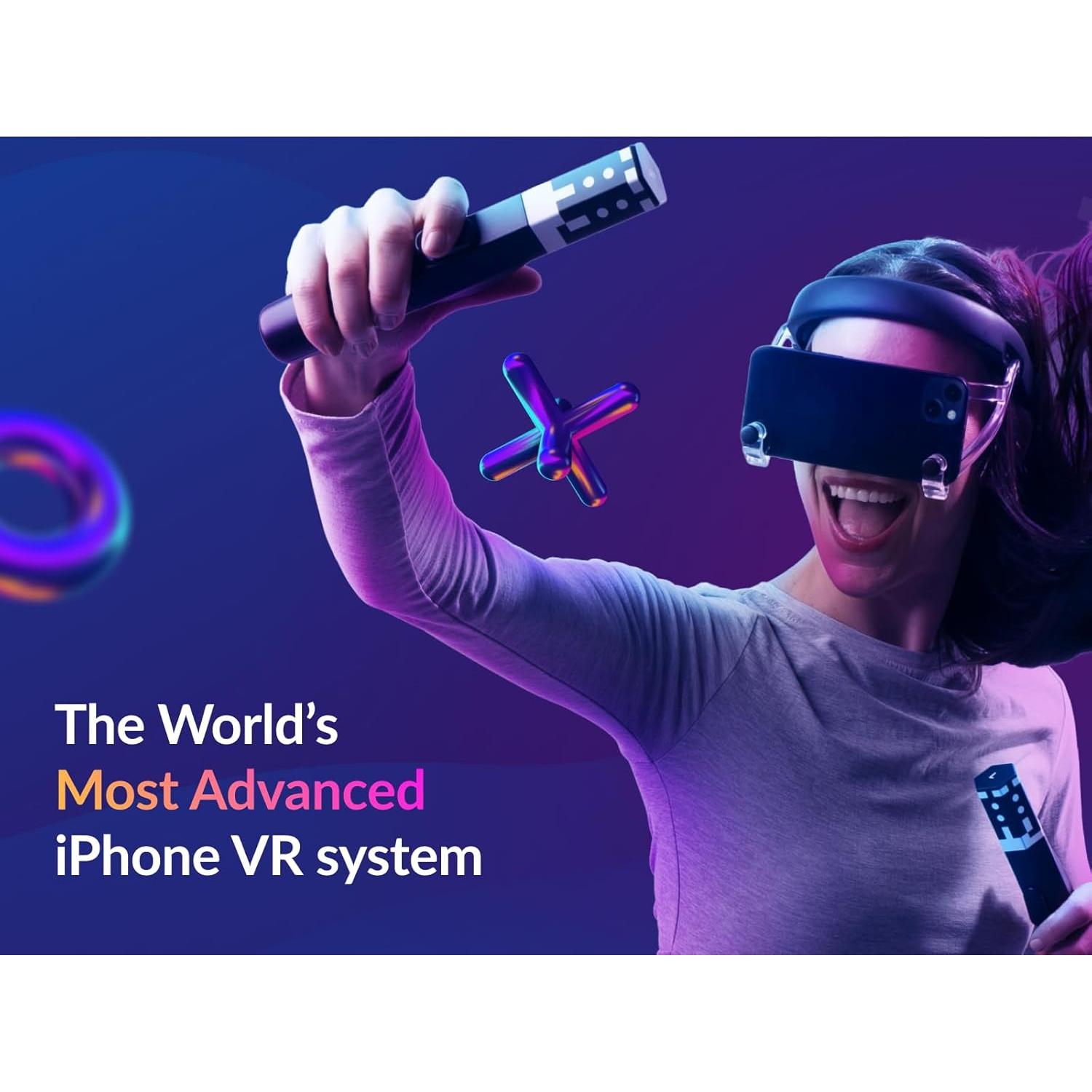Auricular VR Zapbox para iPhone con controladores de movimiento