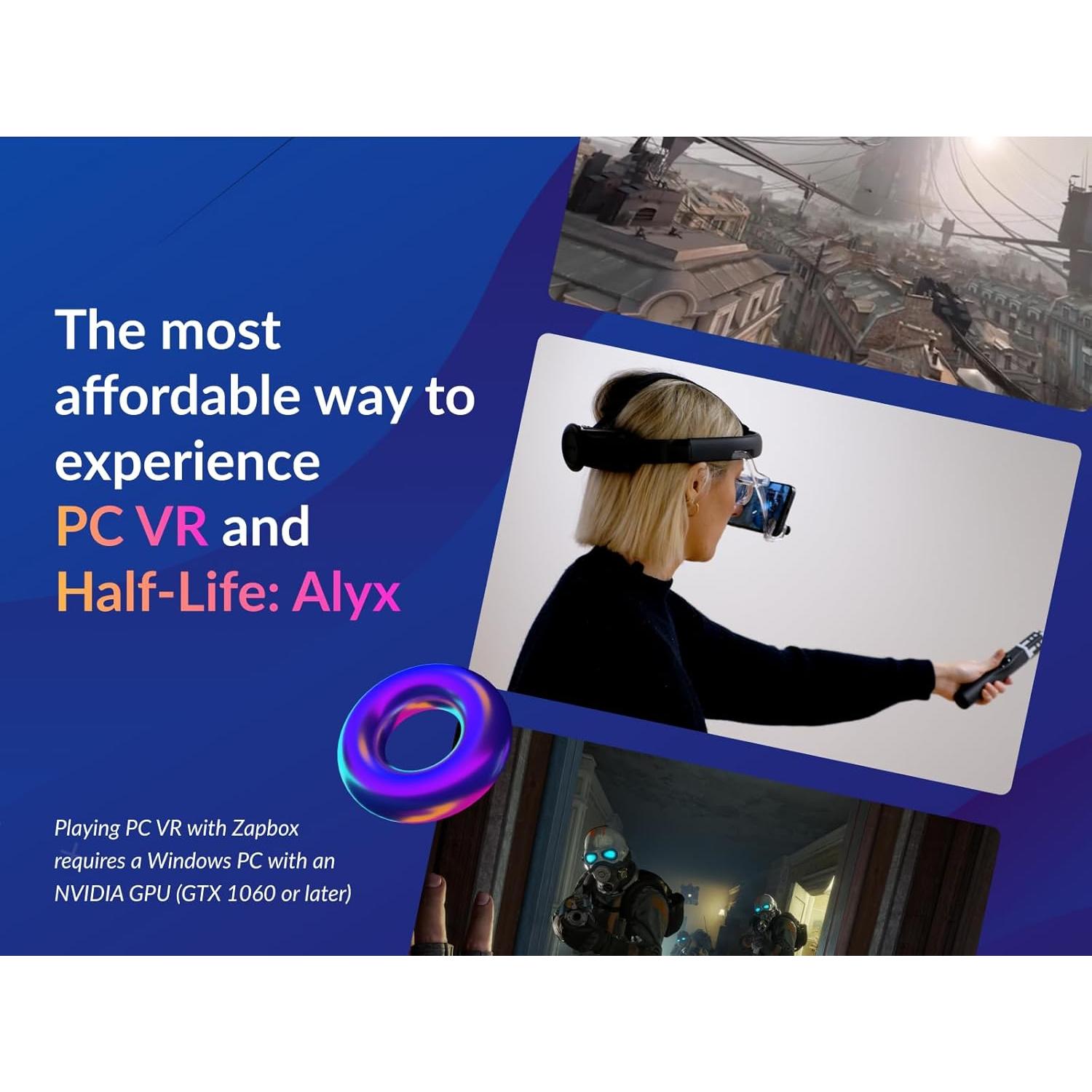 Auricular VR Zapbox para iPhone con controladores de movimiento