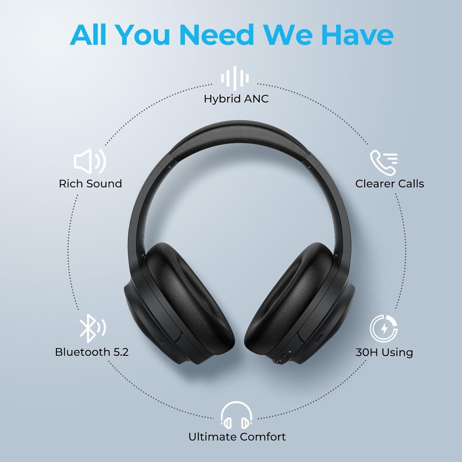 Auriculares Silensys SE7 Bluetooth Inalámbricos con ANC 30H