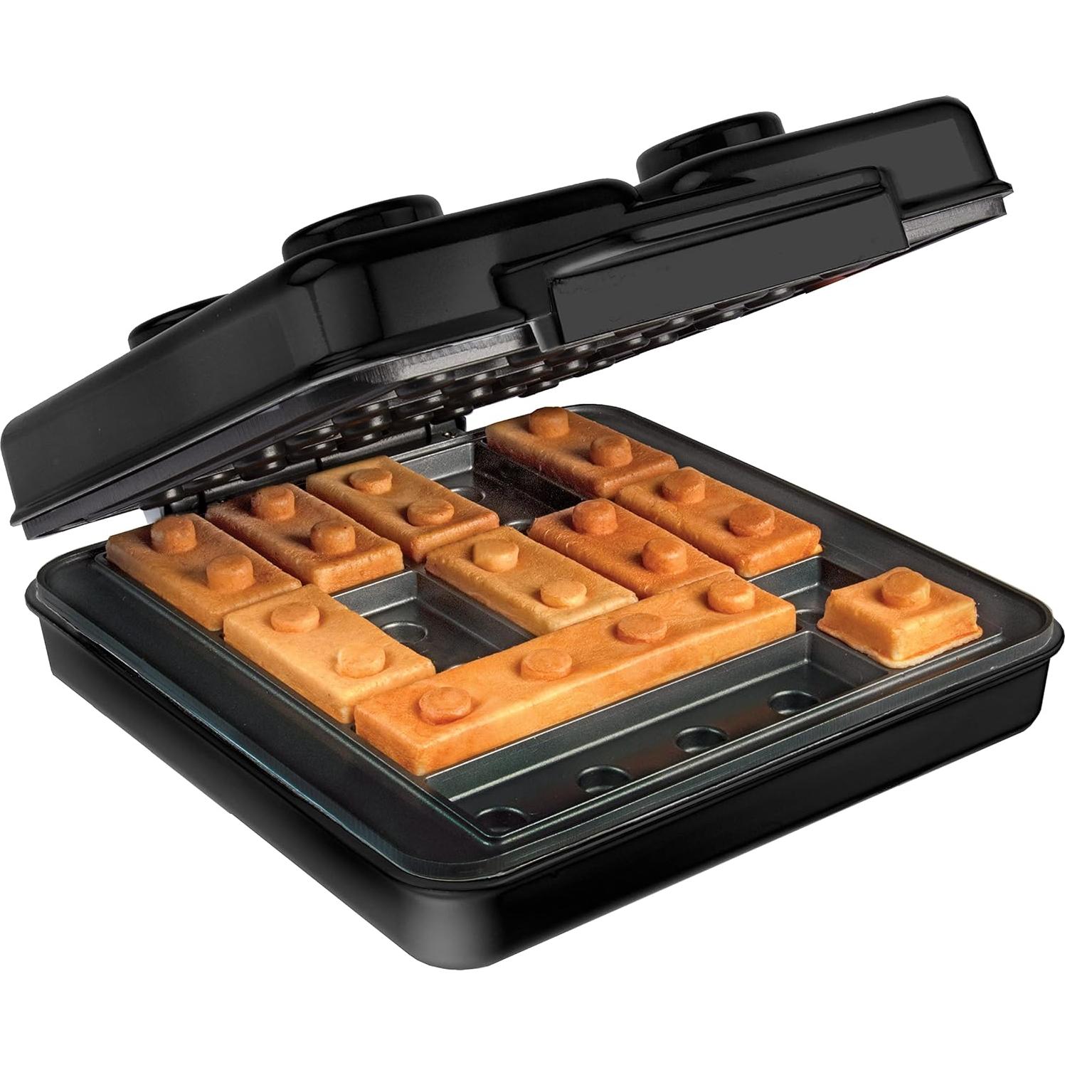 Máquina de Waffles Eléctrica Waffle Wow! Negra 800W Antiadherente
